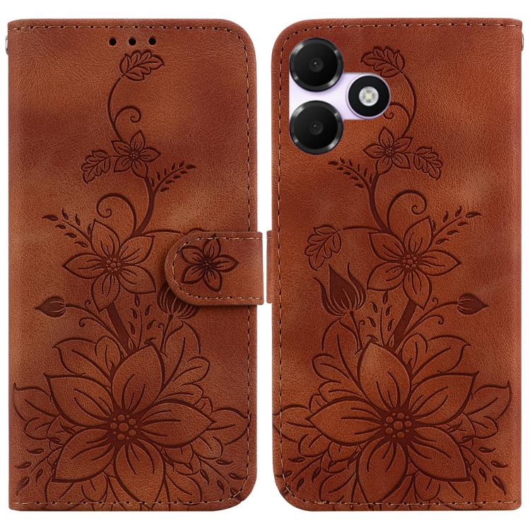 Lily Embossed Leather Phone Case, For OPPO Reno16 F 5G / Reno16 FS 5G, For OPPO Reno16 5G / Reno16 Pro 5G Global, For OPPO A6c 4G, For OPPO A6 / A6s / A6t / A6x 4G / 5G Global, For OPPO Reno15 Pro Max 5G / Reno15 Pro India                              ...