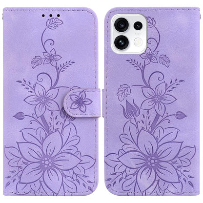 Lily Embossed Leather Phone Case, For OPPO Reno16 F 5G / Reno16 FS 5G, For OPPO Reno16 5G / Reno16 Pro 5G Global, For OPPO A6c 4G, For OPPO A6 / A6s / A6t / A6x 4G / 5G Global, For OPPO Reno15 Pro Max 5G / Reno15 Pro India                              ...