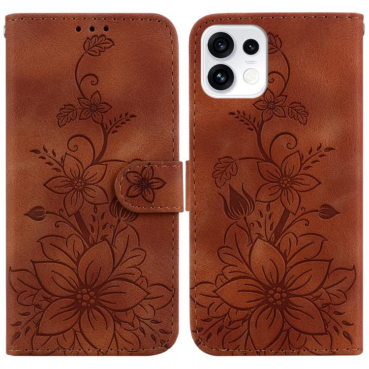 Lily Embossed Leather Phone Case, For OPPO Reno16 F 5G / Reno16 FS 5G, For OPPO Reno16 5G / Reno16 Pro 5G Global, For OPPO A6c 4G, For OPPO A6 / A6s / A6t / A6x 4G / 5G Global, For OPPO Reno15 Pro Max 5G / Reno15 Pro India                              ...