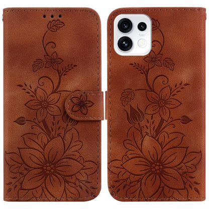 Lily Embossed Leather Phone Case, For OPPO Reno16 F 5G / Reno16 FS 5G, For OPPO Reno16 5G / Reno16 Pro 5G Global, For OPPO A6c 4G, For OPPO A6 / A6s / A6t / A6x 4G / 5G Global, For OPPO Reno15 Pro Max 5G / Reno15 Pro India                              ...