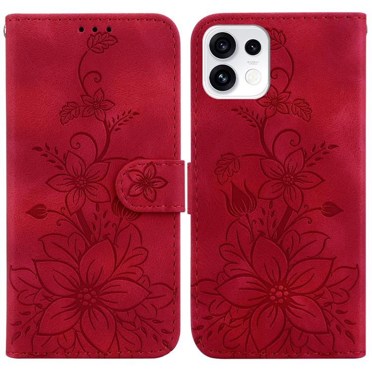 Lily Embossed Leather Phone Case, For OPPO Reno16 F 5G / Reno16 FS 5G, For OPPO Reno16 5G / Reno16 Pro 5G Global, For OPPO A6c 4G, For OPPO A6 / A6s / A6t / A6x 4G / 5G Global, For OPPO Reno15 Pro Max 5G / Reno15 Pro India                              ...