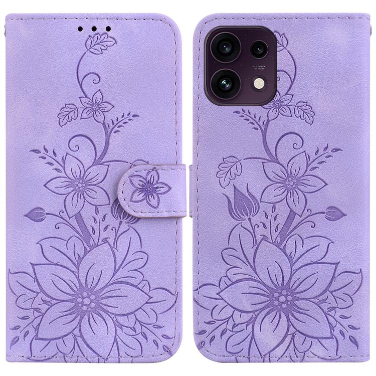 Lily Embossed Leather Phone Case, For OPPO Reno16 F 5G / Reno16 FS 5G, For OPPO Reno16 5G / Reno16 Pro 5G Global, For OPPO A6c 4G, For OPPO A6 / A6s / A6t / A6x 4G / 5G Global, For OPPO Reno15 Pro Max 5G / Reno15 Pro India                              ...