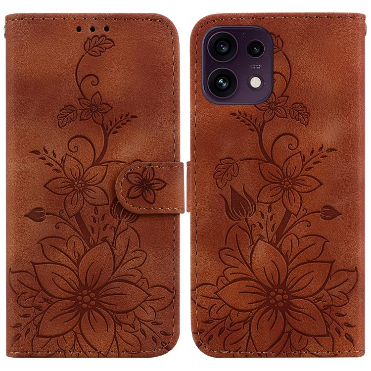 Lily Embossed Leather Phone Case, For OPPO Reno16 F 5G / Reno16 FS 5G, For OPPO Reno16 5G / Reno16 Pro 5G Global, For OPPO A6c 4G, For OPPO A6 / A6s / A6t / A6x 4G / 5G Global, For OPPO Reno15 Pro Max 5G / Reno15 Pro India                              ...