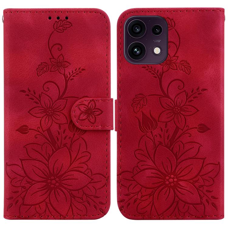 Lily Embossed Leather Phone Case, For OPPO Reno16 F 5G / Reno16 FS 5G, For OPPO Reno16 5G / Reno16 Pro 5G Global, For OPPO A6c 4G, For OPPO A6 / A6s / A6t / A6x 4G / 5G Global, For OPPO Reno15 Pro Max 5G / Reno15 Pro India                              ...
