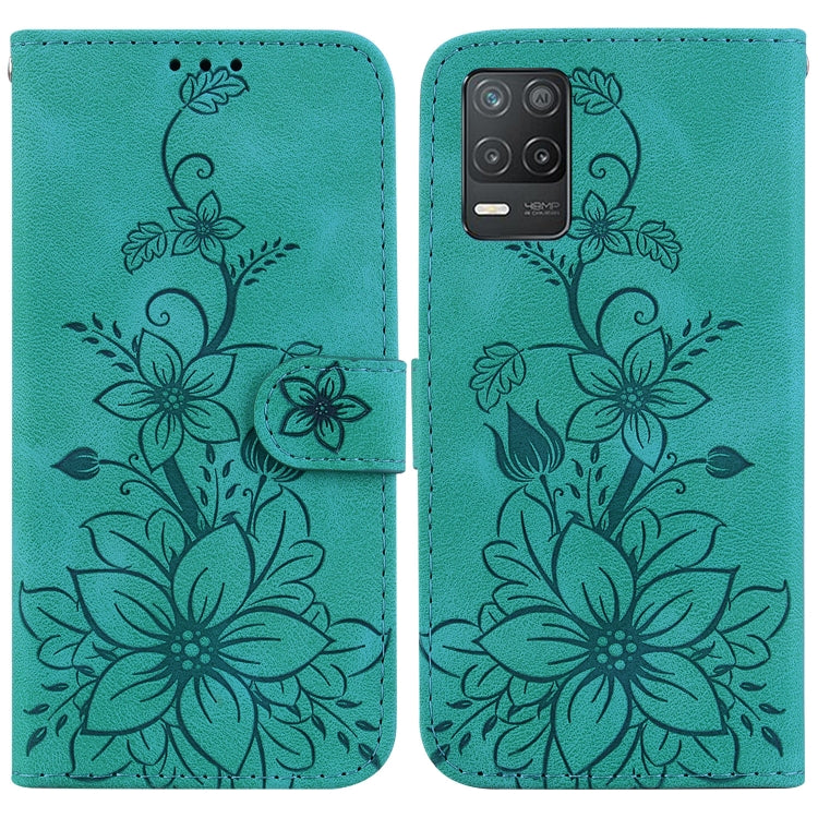 Lily Embossed Leather Phone Case, For Realme C35, For Realme 9i / A76 4G / A36, For Realme 8i, For Realme C20 / C11 2021, For Realme C21Y, For Realme 8 / 8 Pro, For Realme 8 5G Global / V13 5G, For Realme C21