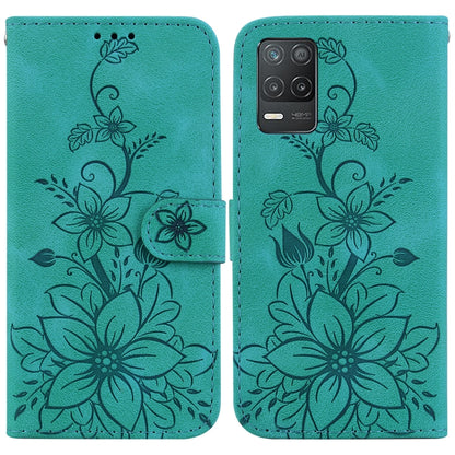 Lily Embossed Leather Phone Case, For Realme C35, For Realme 9i / A76 4G / A36, For Realme 8i, For Realme C20 / C11 2021, For Realme C21Y, For Realme 8 / 8 Pro, For Realme 8 5G Global / V13 5G, For Realme C21
