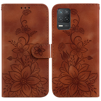 Lily Embossed Leather Phone Case, For Realme C35, For Realme 9i / A76 4G / A36, For Realme 8i, For Realme C20 / C11 2021, For Realme C21Y, For Realme 8 / 8 Pro, For Realme 8 5G Global / V13 5G, For Realme C21