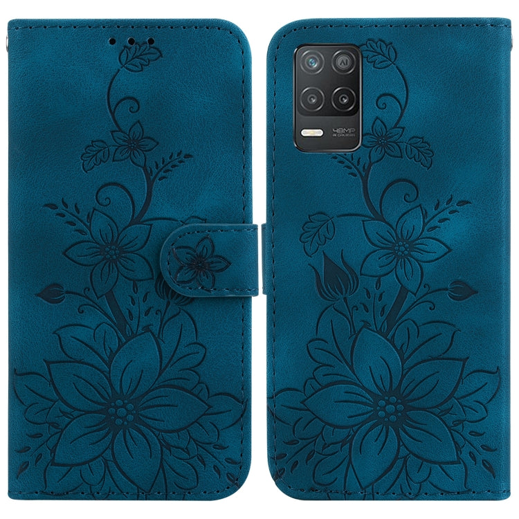 Lily Embossed Leather Phone Case, For Realme C35, For Realme 9i / A76 4G / A36, For Realme 8i, For Realme C20 / C11 2021, For Realme C21Y, For Realme 8 / 8 Pro, For Realme 8 5G Global / V13 5G, For Realme C21