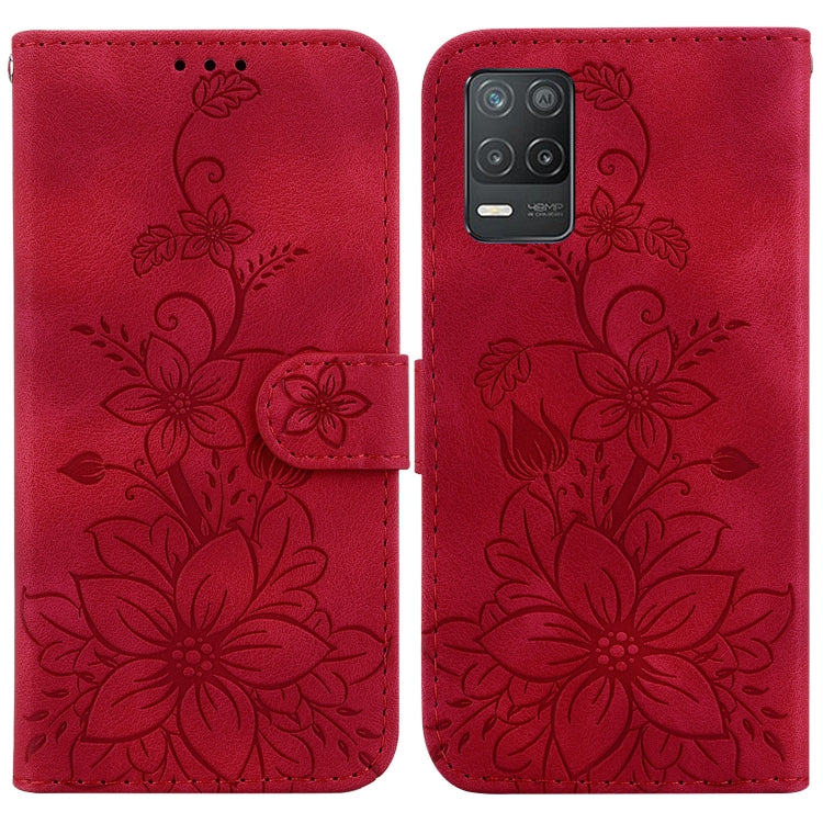 Lily Embossed Leather Phone Case, For Realme C35, For Realme 9i / A76 4G / A36, For Realme 8i, For Realme C20 / C11 2021, For Realme C21Y, For Realme 8 / 8 Pro, For Realme 8 5G Global / V13 5G, For Realme C21