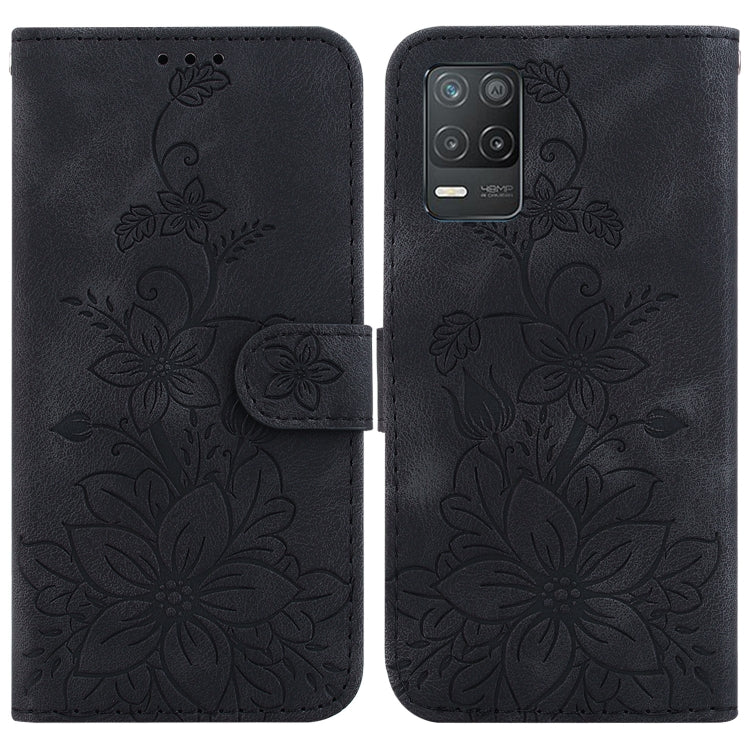 Lily Embossed Leather Phone Case, For Realme C35, For Realme 9i / A76 4G / A36, For Realme 8i, For Realme C20 / C11 2021, For Realme C21Y, For Realme 8 / 8 Pro, For Realme 8 5G Global / V13 5G, For Realme C21