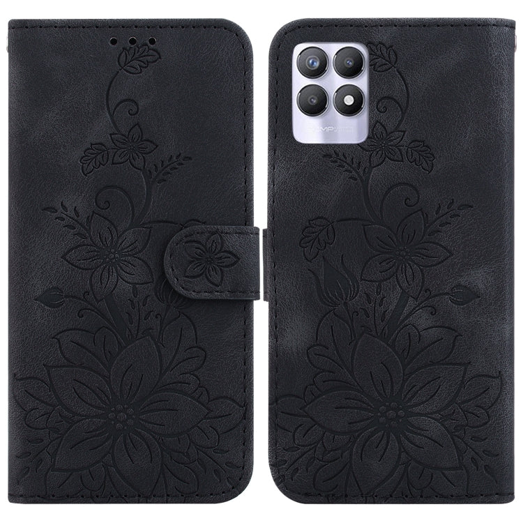 Lily Embossed Leather Phone Case, For Realme C35, For Realme 9i / A76 4G / A36, For Realme 8i, For Realme C20 / C11 2021, For Realme C21Y, For Realme 8 / 8 Pro, For Realme 8 5G Global / V13 5G, For Realme C21