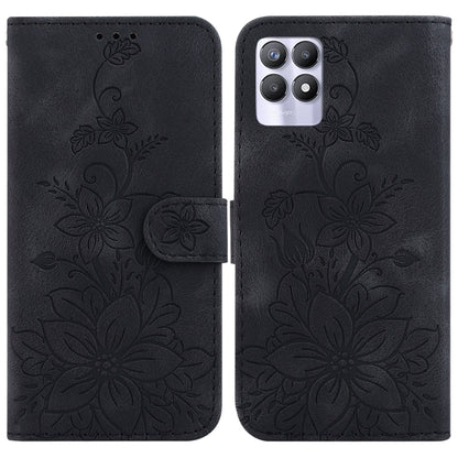 Lily Embossed Leather Phone Case, For Realme C35, For Realme 9i / A76 4G / A36, For Realme 8i, For Realme C20 / C11 2021, For Realme C21Y, For Realme 8 / 8 Pro, For Realme 8 5G Global / V13 5G, For Realme C21