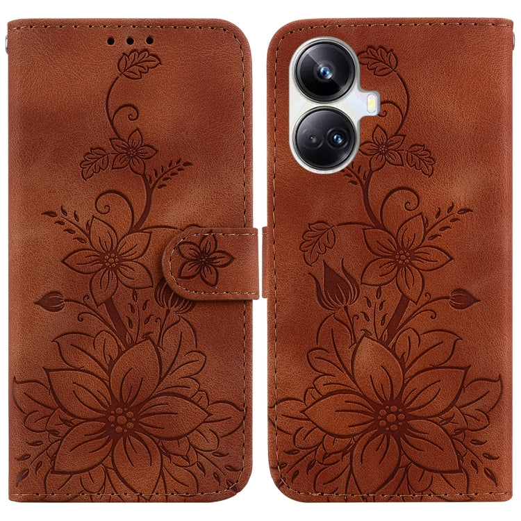 Lily Embossed Leather Phone Case, For Realme 12+, For Realme 12 Pro+ Global, For Realme C67 4G Global, For Realme 11 4G Global, For Realme 11 5G/Narzo 60 India Version, For Realme 11 5G Global, For Realme 11 Pro / 11 Pro+ / Narzo 60 Pro                ...