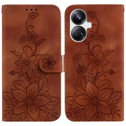 Lily Embossed Leather Phone Case, For Realme 12+, For Realme 12 Pro+ Global, For Realme C67 4G Global, For Realme 11 4G Global, For Realme 11 5G/Narzo 60 India Version, For Realme 11 5G Global, For Realme 11 Pro / 11 Pro+ / Narzo 60 Pro                ...