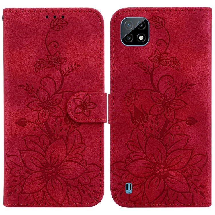 Lily Embossed Leather Phone Case, For Realme C35, For Realme 9i / A76 4G / A36, For Realme 8i, For Realme C20 / C11 2021, For Realme C21Y, For Realme 8 / 8 Pro, For Realme 8 5G Global / V13 5G, For Realme C21
