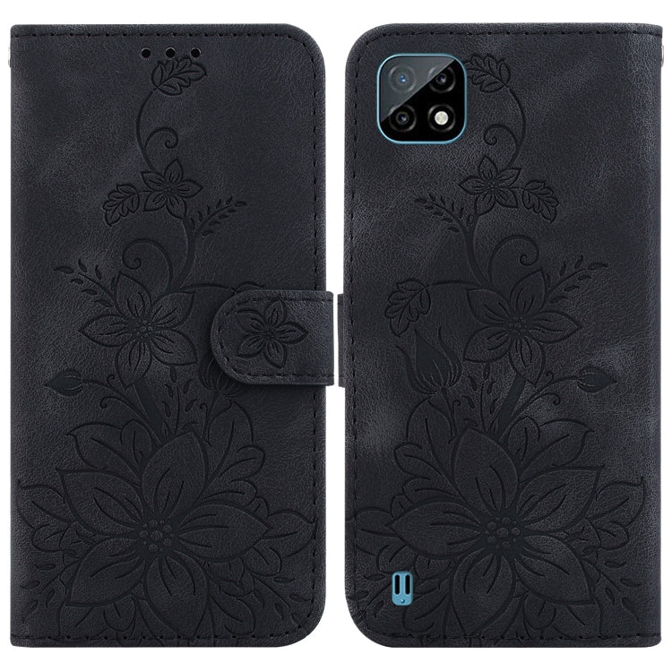 Lily Embossed Leather Phone Case, For Realme C35, For Realme 9i / A76 4G / A36, For Realme 8i, For Realme C20 / C11 2021, For Realme C21Y, For Realme 8 / 8 Pro, For Realme 8 5G Global / V13 5G, For Realme C21