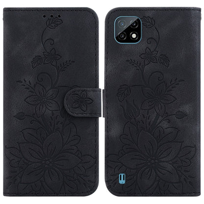 Lily Embossed Leather Phone Case, For Realme C35, For Realme 9i / A76 4G / A36, For Realme 8i, For Realme C20 / C11 2021, For Realme C21Y, For Realme 8 / 8 Pro, For Realme 8 5G Global / V13 5G, For Realme C21