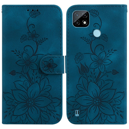 Lily Embossed Leather Phone Case, For Realme C35, For Realme 9i / A76 4G / A36, For Realme 8i, For Realme C20 / C11 2021, For Realme C21Y, For Realme 8 / 8 Pro, For Realme 8 5G Global / V13 5G, For Realme C21