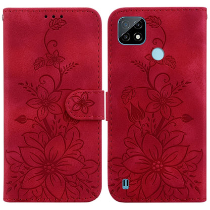 Lily Embossed Leather Phone Case, For Realme C35, For Realme 9i / A76 4G / A36, For Realme 8i, For Realme C20 / C11 2021, For Realme C21Y, For Realme 8 / 8 Pro, For Realme 8 5G Global / V13 5G, For Realme C21