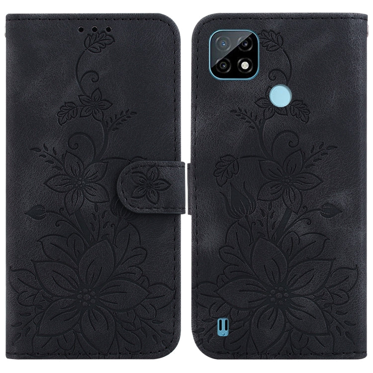 Lily Embossed Leather Phone Case, For Realme C35, For Realme 9i / A76 4G / A36, For Realme 8i, For Realme C20 / C11 2021, For Realme C21Y, For Realme 8 / 8 Pro, For Realme 8 5G Global / V13 5G, For Realme C21