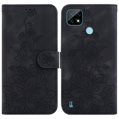 Lily Embossed Leather Phone Case, For Realme C35, For Realme 9i / A76 4G / A36, For Realme 8i, For Realme C20 / C11 2021, For Realme C21Y, For Realme 8 / 8 Pro, For Realme 8 5G Global / V13 5G, For Realme C21