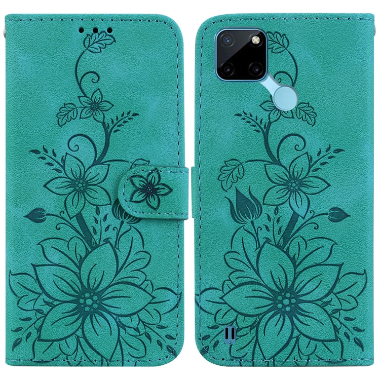Lily Embossed Leather Phone Case, For Realme C35, For Realme 9i / A76 4G / A36, For Realme 8i, For Realme C20 / C11 2021, For Realme C21Y, For Realme 8 / 8 Pro, For Realme 8 5G Global / V13 5G, For Realme C21