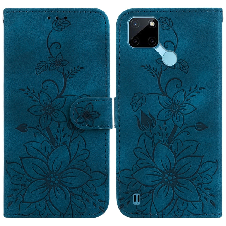 Lily Embossed Leather Phone Case, For Realme C35, For Realme 9i / A76 4G / A36, For Realme 8i, For Realme C20 / C11 2021, For Realme C21Y, For Realme 8 / 8 Pro, For Realme 8 5G Global / V13 5G, For Realme C21