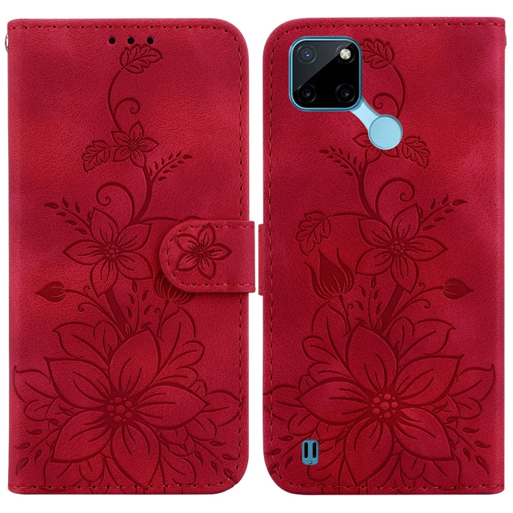 Lily Embossed Leather Phone Case, For Realme C35, For Realme 9i / A76 4G / A36, For Realme 8i, For Realme C20 / C11 2021, For Realme C21Y, For Realme 8 / 8 Pro, For Realme 8 5G Global / V13 5G, For Realme C21