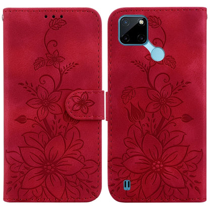 Lily Embossed Leather Phone Case, For Realme C35, For Realme 9i / A76 4G / A36, For Realme 8i, For Realme C20 / C11 2021, For Realme C21Y, For Realme 8 / 8 Pro, For Realme 8 5G Global / V13 5G, For Realme C21
