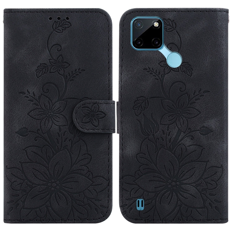 Lily Embossed Leather Phone Case, For Realme C35, For Realme 9i / A76 4G / A36, For Realme 8i, For Realme C20 / C11 2021, For Realme C21Y, For Realme 8 / 8 Pro, For Realme 8 5G Global / V13 5G, For Realme C21