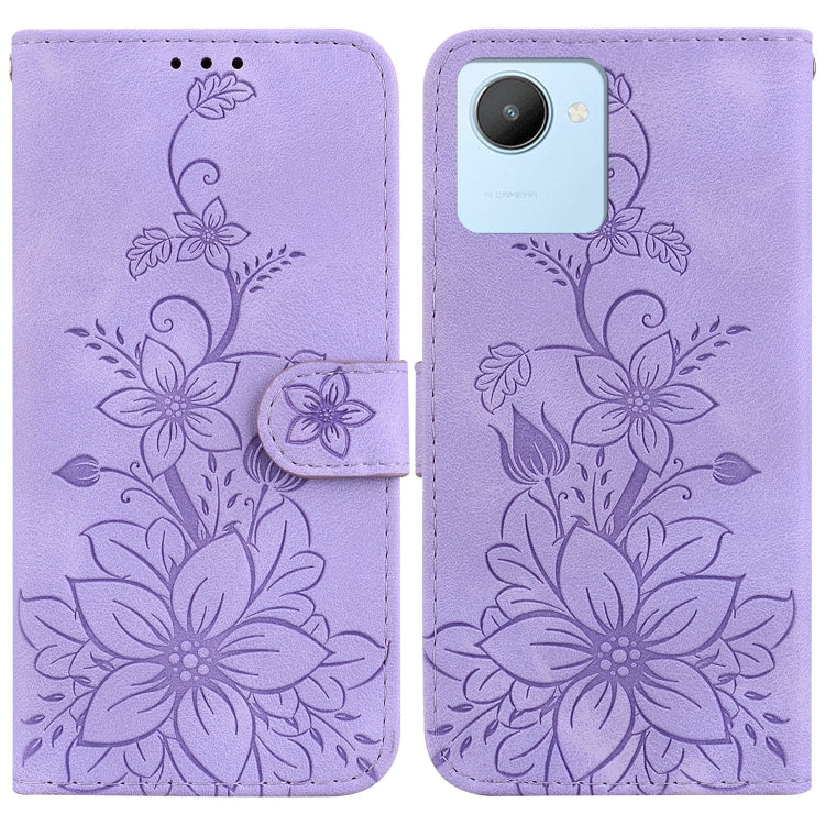 Lily Embossed Leather Phone Case, For Realme 12+, For Realme 12 Pro+ Global, For Realme C67 4G Global, For Realme 11 4G Global, For Realme 11 5G/Narzo 60 India Version, For Realme 11 5G Global, For Realme 11 Pro / 11 Pro+ / Narzo 60 Pro                ...