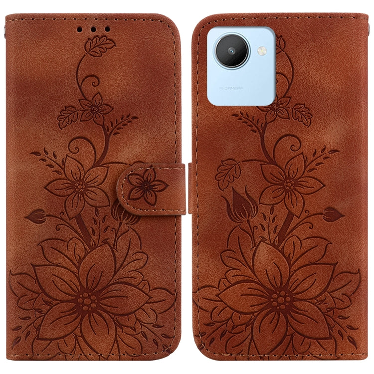Lily Embossed Leather Phone Case, For Realme 12+, For Realme 12 Pro+ Global, For Realme C67 4G Global, For Realme 11 4G Global, For Realme 11 5G/Narzo 60 India Version, For Realme 11 5G Global, For Realme 11 Pro / 11 Pro+ / Narzo 60 Pro                ...