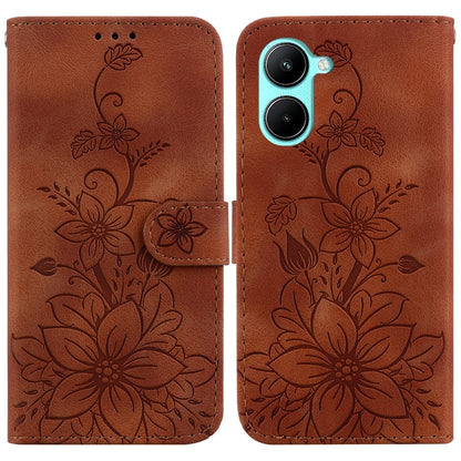 Lily Embossed Leather Phone Case, For Realme 12+, For Realme 12 Pro+ Global, For Realme C67 4G Global, For Realme 11 4G Global, For Realme 11 5G/Narzo 60 India Version, For Realme 11 5G Global, For Realme 11 Pro / 11 Pro+ / Narzo 60 Pro                ...