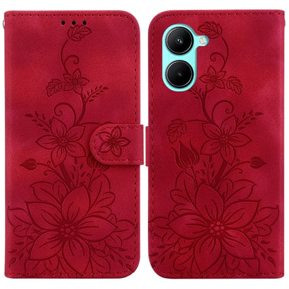 Lily Embossed Leather Phone Case, For Realme 12+, For Realme 12 Pro+ Global, For Realme C67 4G Global, For Realme 11 4G Global, For Realme 11 5G/Narzo 60 India Version, For Realme 11 5G Global, For Realme 11 Pro / 11 Pro+ / Narzo 60 Pro                ...