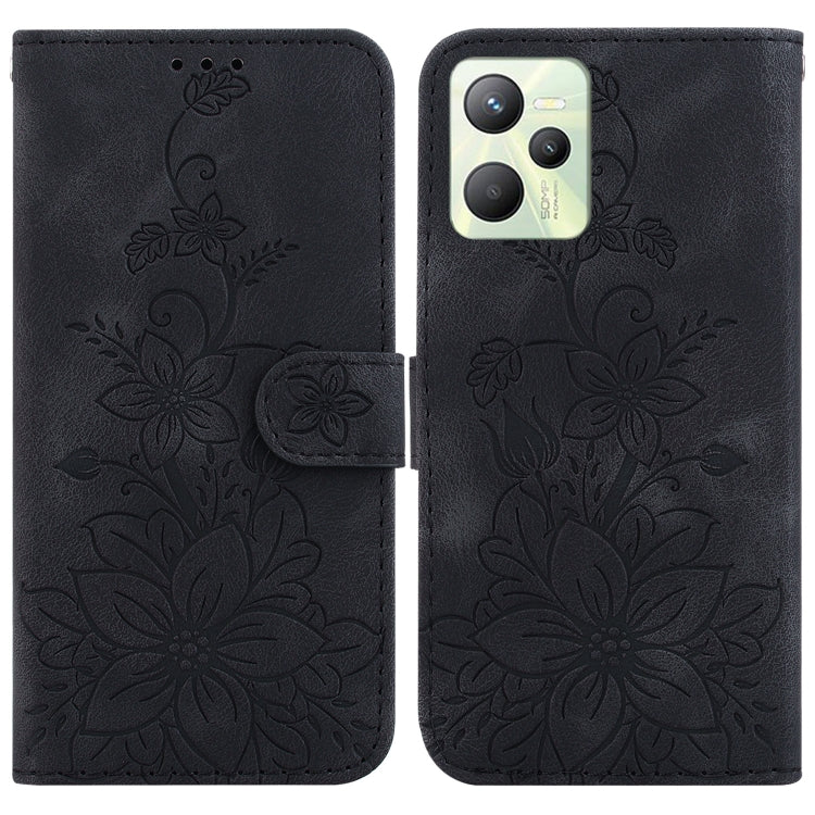 Lily Embossed Leather Phone Case, For Realme C35, For Realme 9i / A76 4G / A36, For Realme 8i, For Realme C20 / C11 2021, For Realme C21Y, For Realme 8 / 8 Pro, For Realme 8 5G Global / V13 5G, For Realme C21