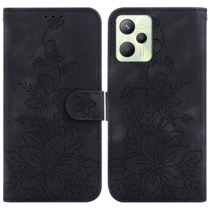 Lily Embossed Leather Phone Case, For Realme C35, For Realme 9i / A76 4G / A36, For Realme 8i, For Realme C20 / C11 2021, For Realme C21Y, For Realme 8 / 8 Pro, For Realme 8 5G Global / V13 5G, For Realme C21