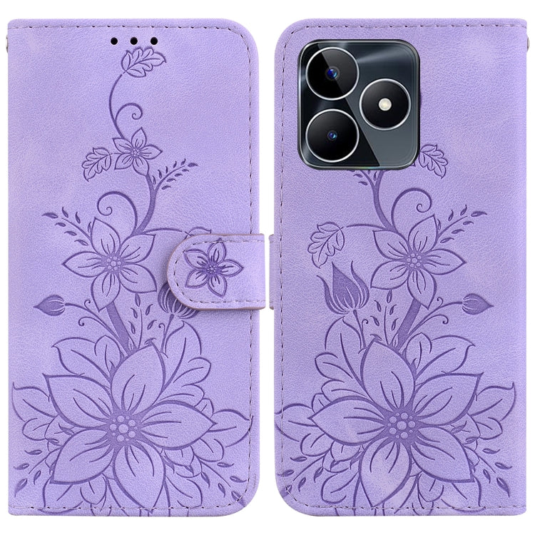 Lily Embossed Leather Phone Case, For Realme 12+, For Realme 12 Pro+ Global, For Realme C67 4G Global, For Realme 11 4G Global, For Realme 11 5G/Narzo 60 India Version, For Realme 11 5G Global, For Realme 11 Pro / 11 Pro+ / Narzo 60 Pro                ...