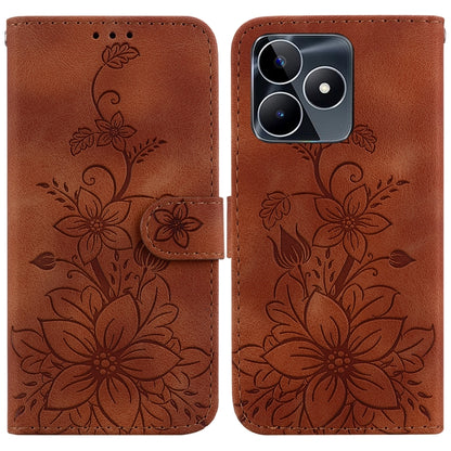 Lily Embossed Leather Phone Case, For Realme 12+, For Realme 12 Pro+ Global, For Realme C67 4G Global, For Realme 11 4G Global, For Realme 11 5G/Narzo 60 India Version, For Realme 11 5G Global, For Realme 11 Pro / 11 Pro+ / Narzo 60 Pro                ...