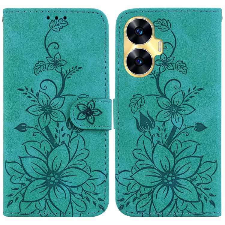 Lily Embossed Leather Phone Case, For Realme 12+, For Realme 12 Pro+ Global, For Realme C67 4G Global, For Realme 11 4G Global, For Realme 11 5G/Narzo 60 India Version, For Realme 11 5G Global, For Realme 11 Pro / 11 Pro+ / Narzo 60 Pro                ...