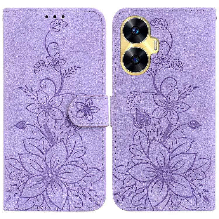 Lily Embossed Leather Phone Case, For Realme 12+, For Realme 12 Pro+ Global, For Realme C67 4G Global, For Realme 11 4G Global, For Realme 11 5G/Narzo 60 India Version, For Realme 11 5G Global, For Realme 11 Pro / 11 Pro+ / Narzo 60 Pro                ...