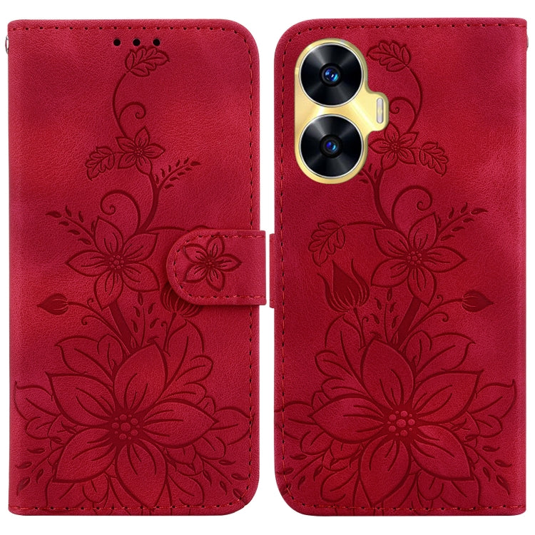 Lily Embossed Leather Phone Case, For Realme 12+, For Realme 12 Pro+ Global, For Realme C67 4G Global, For Realme 11 4G Global, For Realme 11 5G/Narzo 60 India Version, For Realme 11 5G Global, For Realme 11 Pro / 11 Pro+ / Narzo 60 Pro                ...