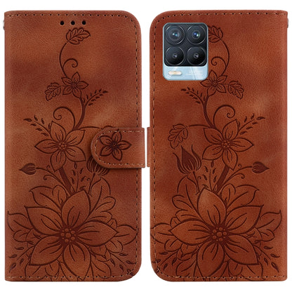Lily Embossed Leather Phone Case, For Realme C35, For Realme 9i / A76 4G / A36, For Realme 8i, For Realme C20 / C11 2021, For Realme C21Y, For Realme 8 / 8 Pro, For Realme 8 5G Global / V13 5G, For Realme C21
