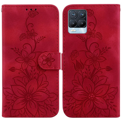 Lily Embossed Leather Phone Case, For Realme C35, For Realme 9i / A76 4G / A36, For Realme 8i, For Realme C20 / C11 2021, For Realme C21Y, For Realme 8 / 8 Pro, For Realme 8 5G Global / V13 5G, For Realme C21