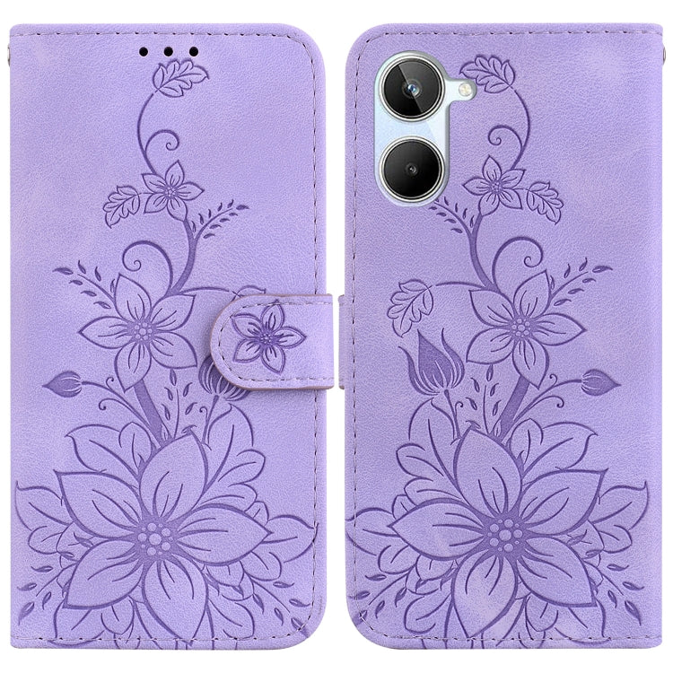 Lily Embossed Leather Phone Case, For Realme 12+, For Realme 12 Pro+ Global, For Realme C67 4G Global, For Realme 11 4G Global, For Realme 11 5G/Narzo 60 India Version, For Realme 11 5G Global, For Realme 11 Pro / 11 Pro+ / Narzo 60 Pro                ...