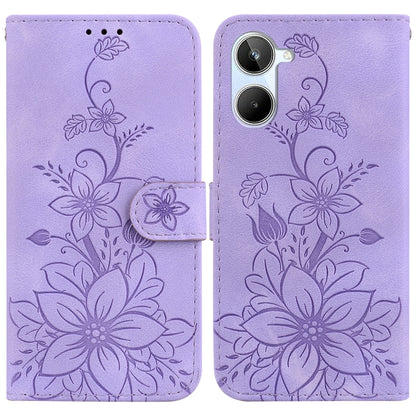 Lily Embossed Leather Phone Case, For Realme 12+, For Realme 12 Pro+ Global, For Realme C67 4G Global, For Realme 11 4G Global, For Realme 11 5G/Narzo 60 India Version, For Realme 11 5G Global, For Realme 11 Pro / 11 Pro+ / Narzo 60 Pro                ...