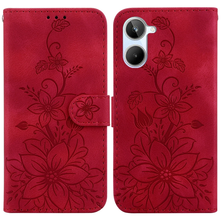 Lily Embossed Leather Phone Case, For Realme 12+, For Realme 12 Pro+ Global, For Realme C67 4G Global, For Realme 11 4G Global, For Realme 11 5G/Narzo 60 India Version, For Realme 11 5G Global, For Realme 11 Pro / 11 Pro+ / Narzo 60 Pro                ...