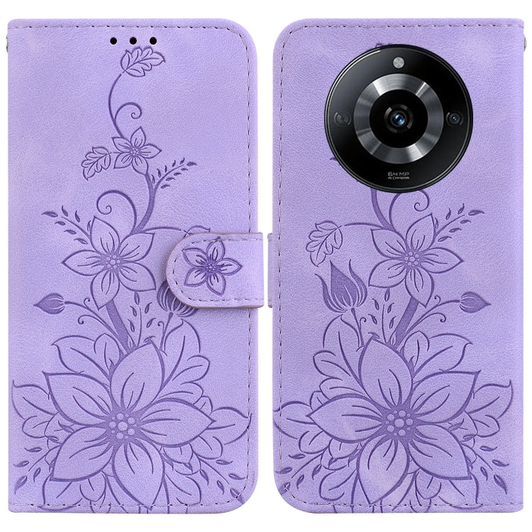 Lily Embossed Leather Phone Case, For Realme 12+, For Realme 12 Pro+ Global, For Realme C67 4G Global, For Realme 11 4G Global, For Realme 11 5G/Narzo 60 India Version, For Realme 11 5G Global, For Realme 11 Pro / 11 Pro+ / Narzo 60 Pro                ...