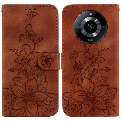 Lily Embossed Leather Phone Case, For Realme 12+, For Realme 12 Pro+ Global, For Realme C67 4G Global, For Realme 11 4G Global, For Realme 11 5G/Narzo 60 India Version, For Realme 11 5G Global, For Realme 11 Pro / 11 Pro+ / Narzo 60 Pro                ...