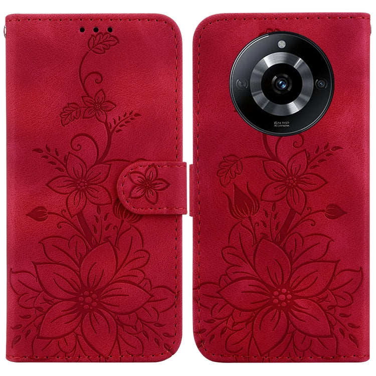 Lily Embossed Leather Phone Case, For Realme 12+, For Realme 12 Pro+ Global, For Realme C67 4G Global, For Realme 11 4G Global, For Realme 11 5G/Narzo 60 India Version, For Realme 11 5G Global, For Realme 11 Pro / 11 Pro+ / Narzo 60 Pro                ...