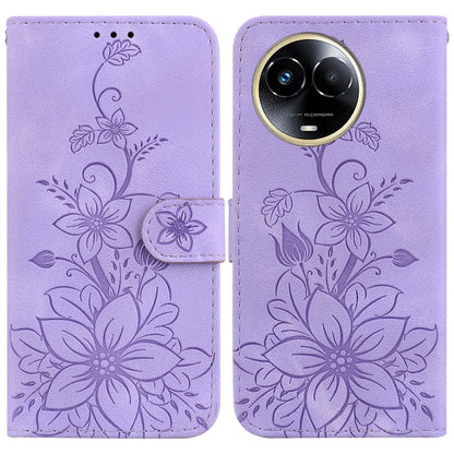 Lily Embossed Leather Phone Case, For Realme 12+, For Realme 12 Pro+ Global, For Realme C67 4G Global, For Realme 11 4G Global, For Realme 11 5G/Narzo 60 India Version, For Realme 11 5G Global, For Realme 11 Pro / 11 Pro+ / Narzo 60 Pro                ...